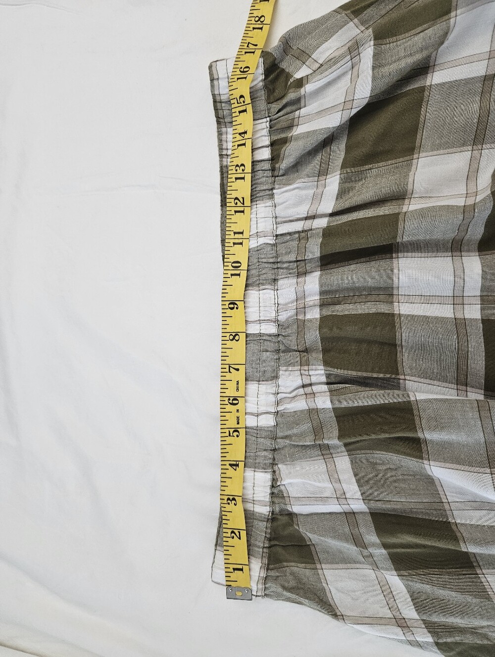 Cato Olive Green Plaid Tiered Maxi Skirt - Casual Boho Style - Picture 6 of 13